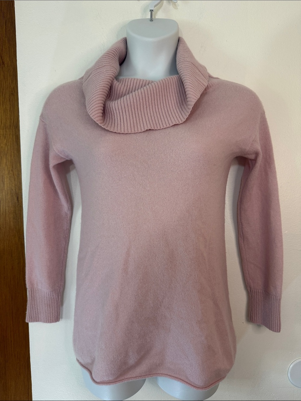 Maeve Blush Cowl-Neck Cashmere Sweater SKU1577